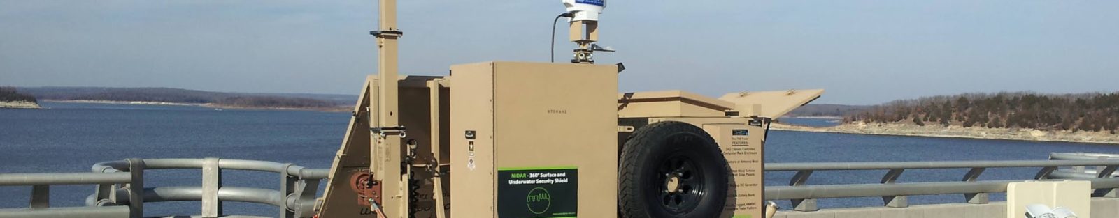 A Blighter radar deployed on a solar powered trailer system.